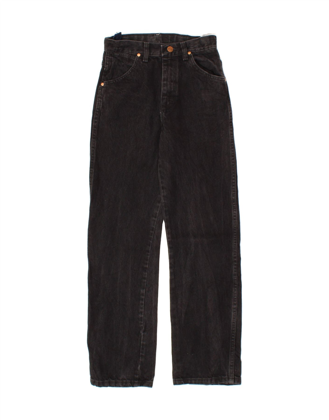 WRANGLER Girls Straight Jeans 12-13 Years W22 L30 Black Cotton Vintage Wrangler and Second-Hand Wrangler from Messina Hembry 