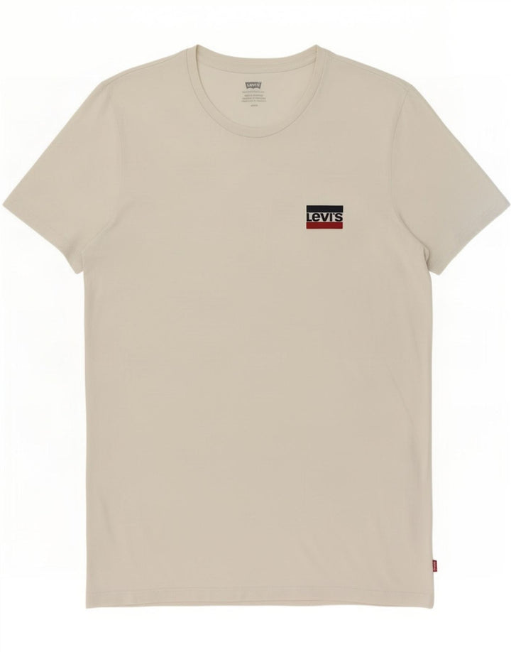 Camiseta masculina Levi's Top grande de algodão branco