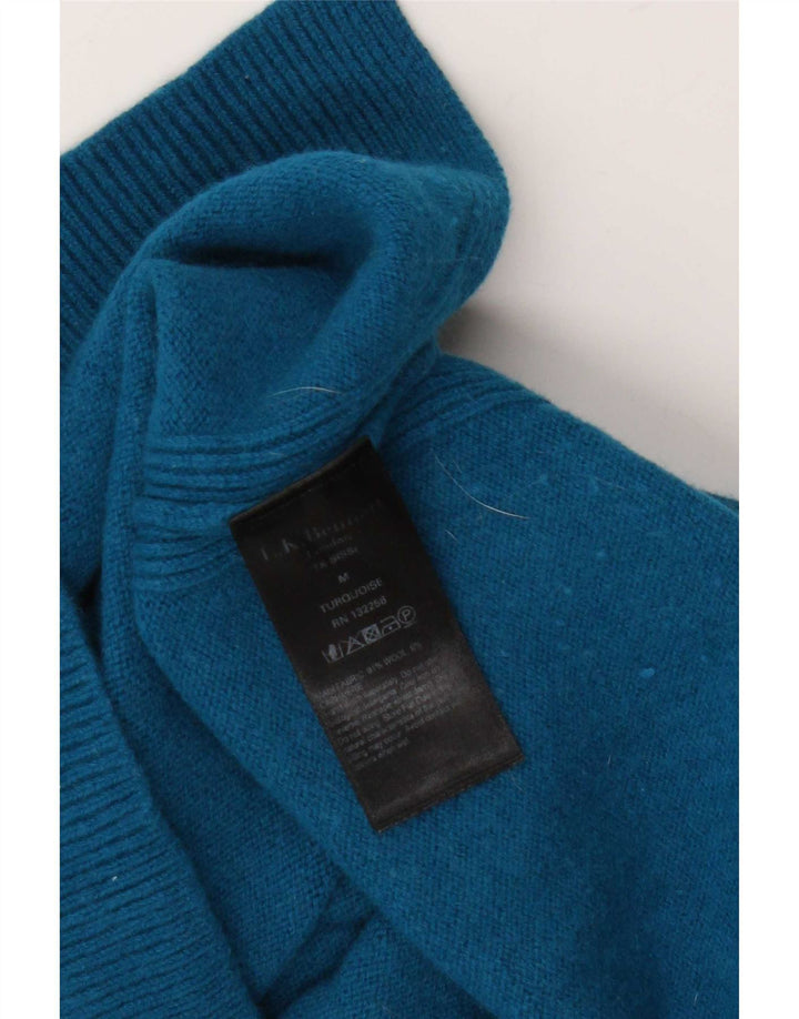 L.K. Suéter feminino Bennett com gola redonda Reino Unido 14 lã azul médio