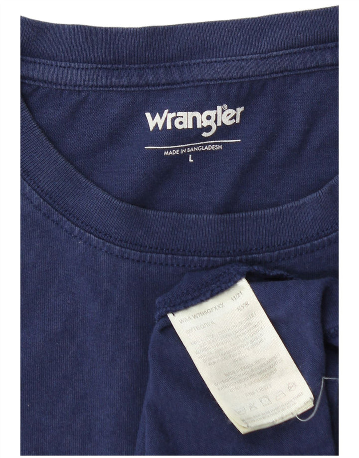 Camiseta masculina WRANGLER grande algodão azul marinho