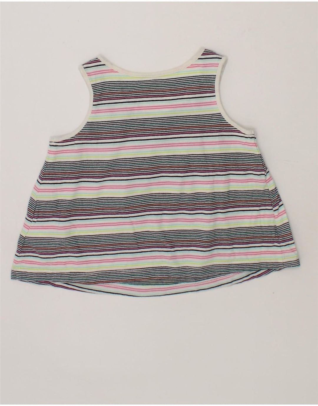 GAP Baby Girls Sleeveless A-Line Dress 18-24 Months Multicoloured Striped Vintage Gap and Second-Hand Gap from Messina Hembry 