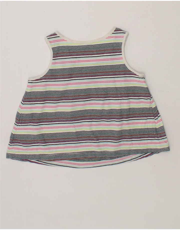 GAP Baby Girls Sleeveless A-Line Dress 18-24 Months Multicoloured Striped Vintage Gap and Second-Hand Gap from Messina Hembry 