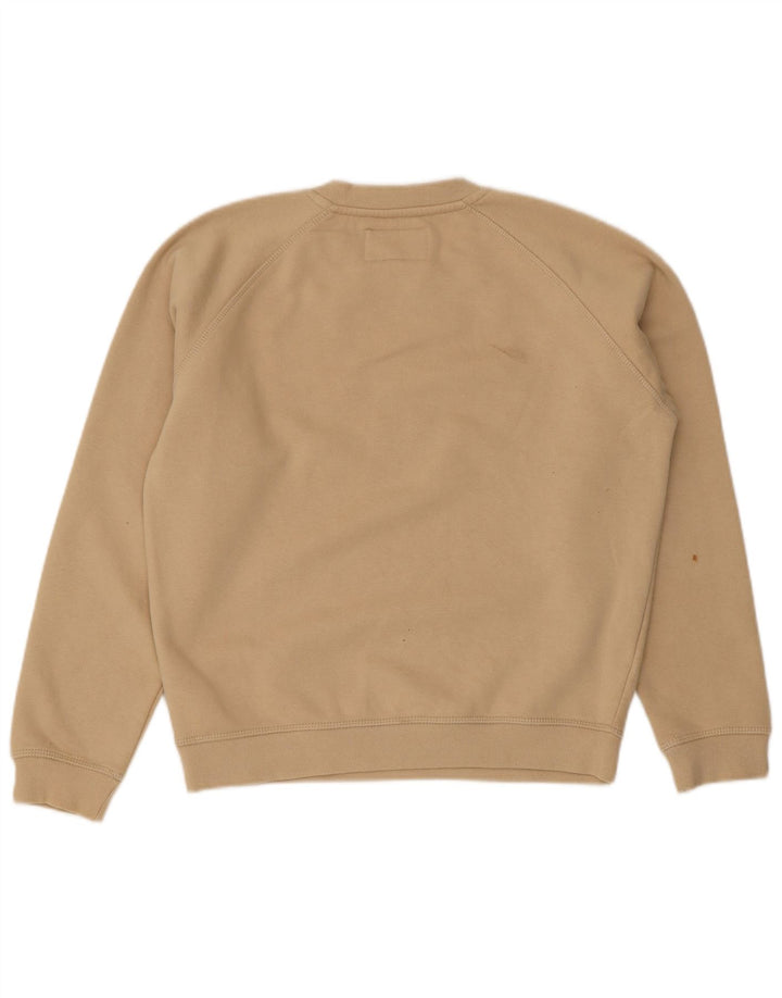 Jack Wills moletom feminino oversized jumper UK 8 pequeno algodão bege