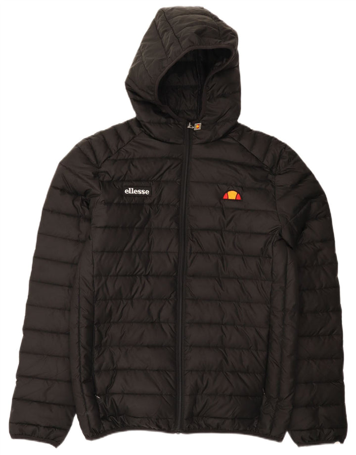 Jaqueta masculina acolchoada com capuz Ellesse UK 38 poliéster preto médio