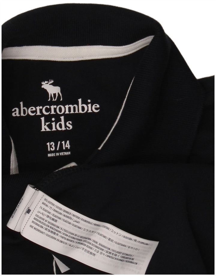 Camisa polo masculina ABERCROMBIE & FITCH 13-14 anos algodão azul marinho