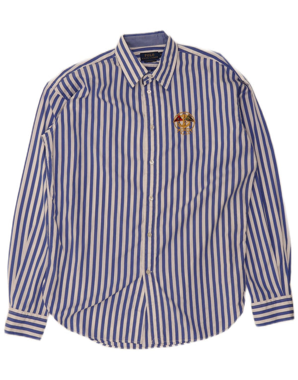 Camiseta feminina Polo Ralph Lauren US 0 XS azul listrada de algodão