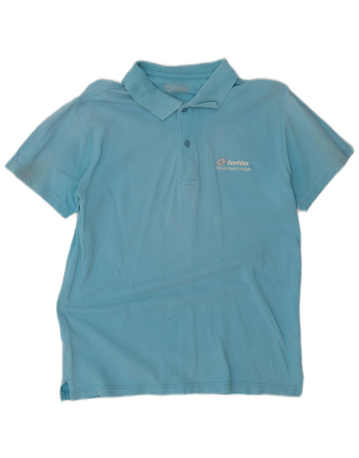 Camisa polo masculina LOTTO azul médio