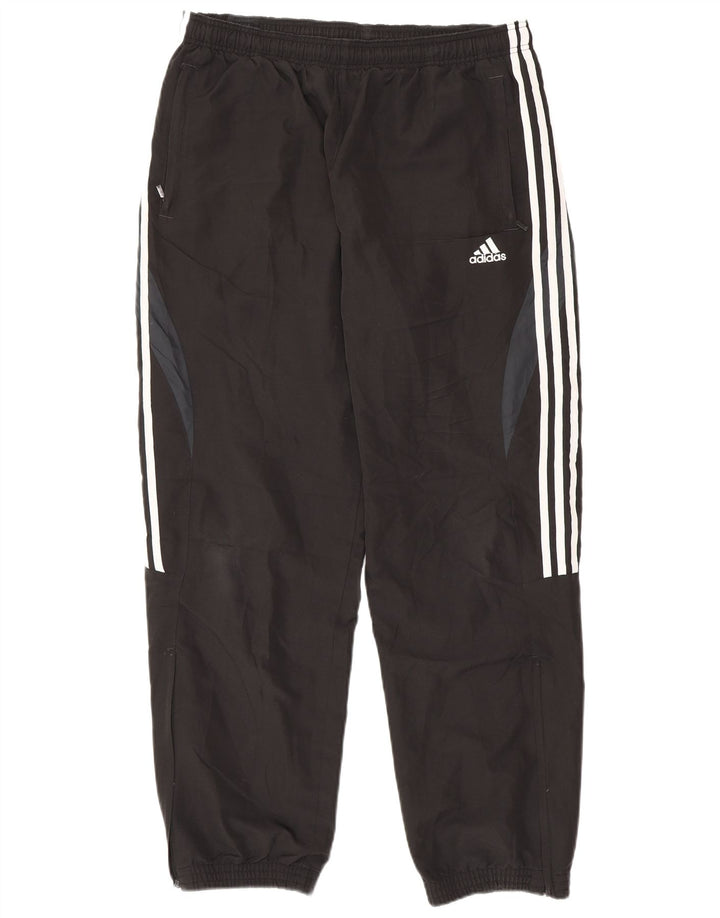 Calça de treino masculina Adidas Joggers grande preto colorblock poliéster