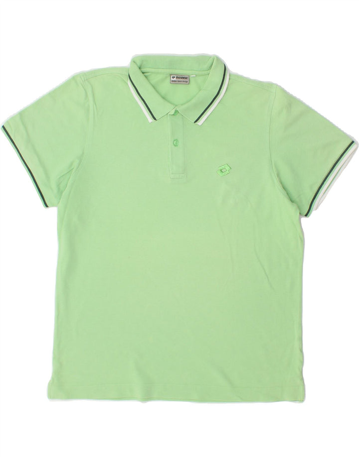 LOTTO Mens Polo Shirt Medium Green Vintage Lotto and Second-Hand Lotto from Messina Hembry 