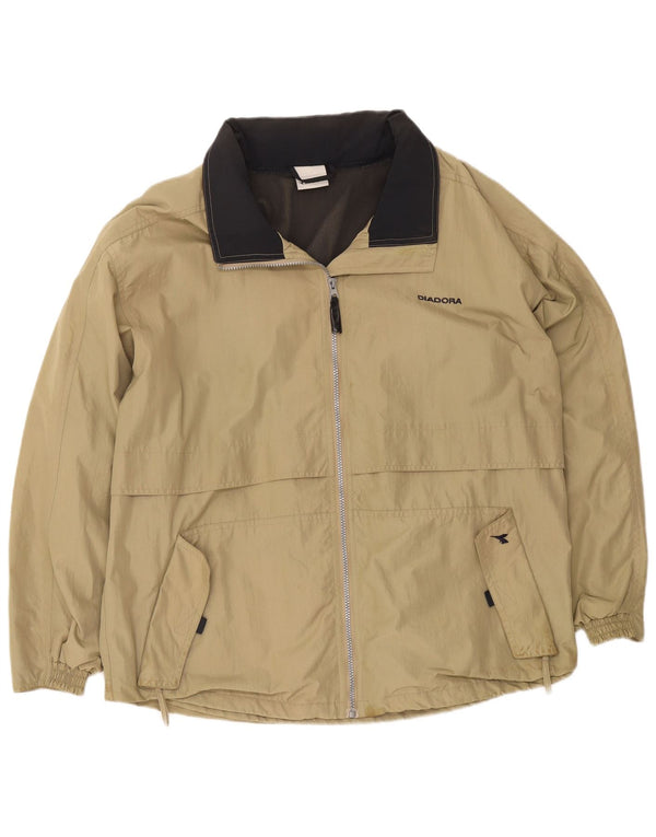Jaqueta de chuva masculina Diadora UK 42 XL poliamida bege