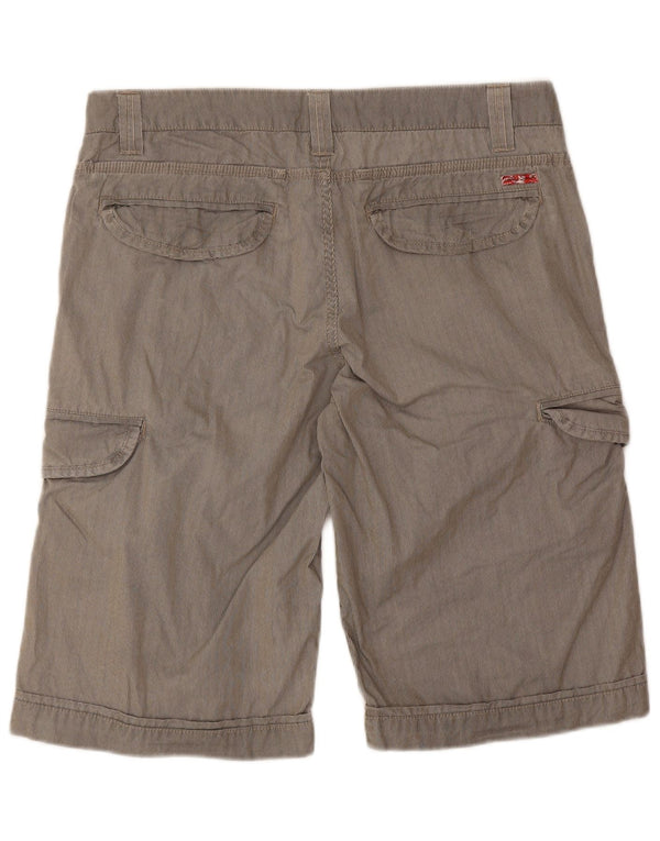 Shorts cargo masculino Teddy Smith W32 algodão listrado cinza médio