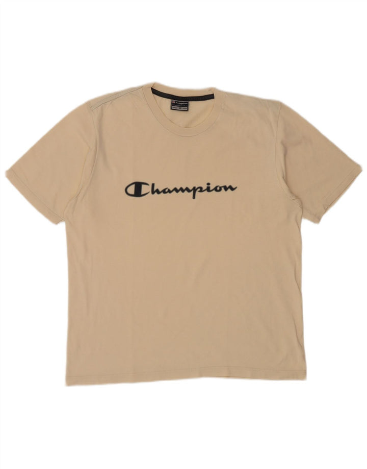 Camiseta masculina gráfica CHAMPION Top médio bege