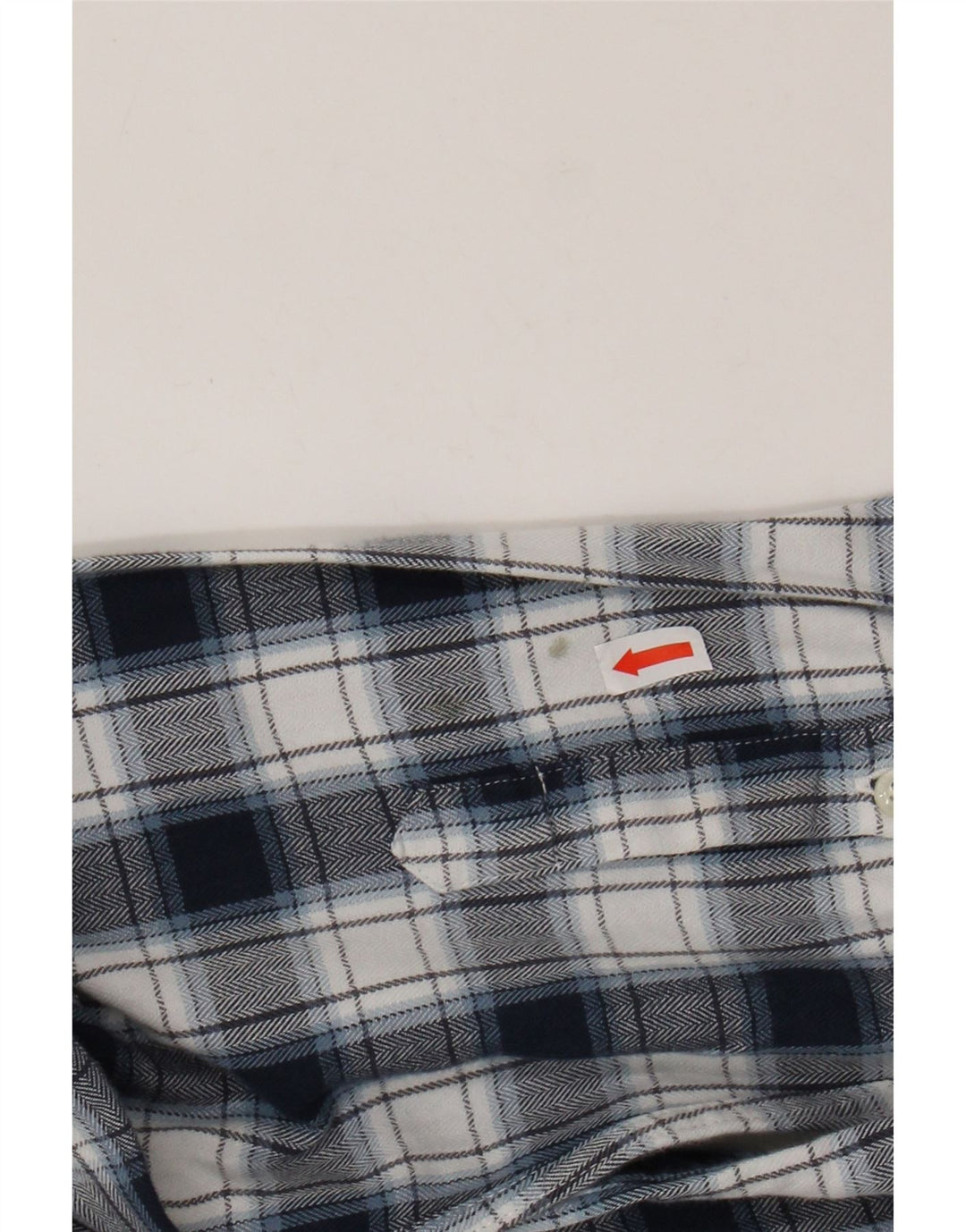 REISS Camisa masculina de flanela de ajuste regular XL azul marinho algodão xadrez