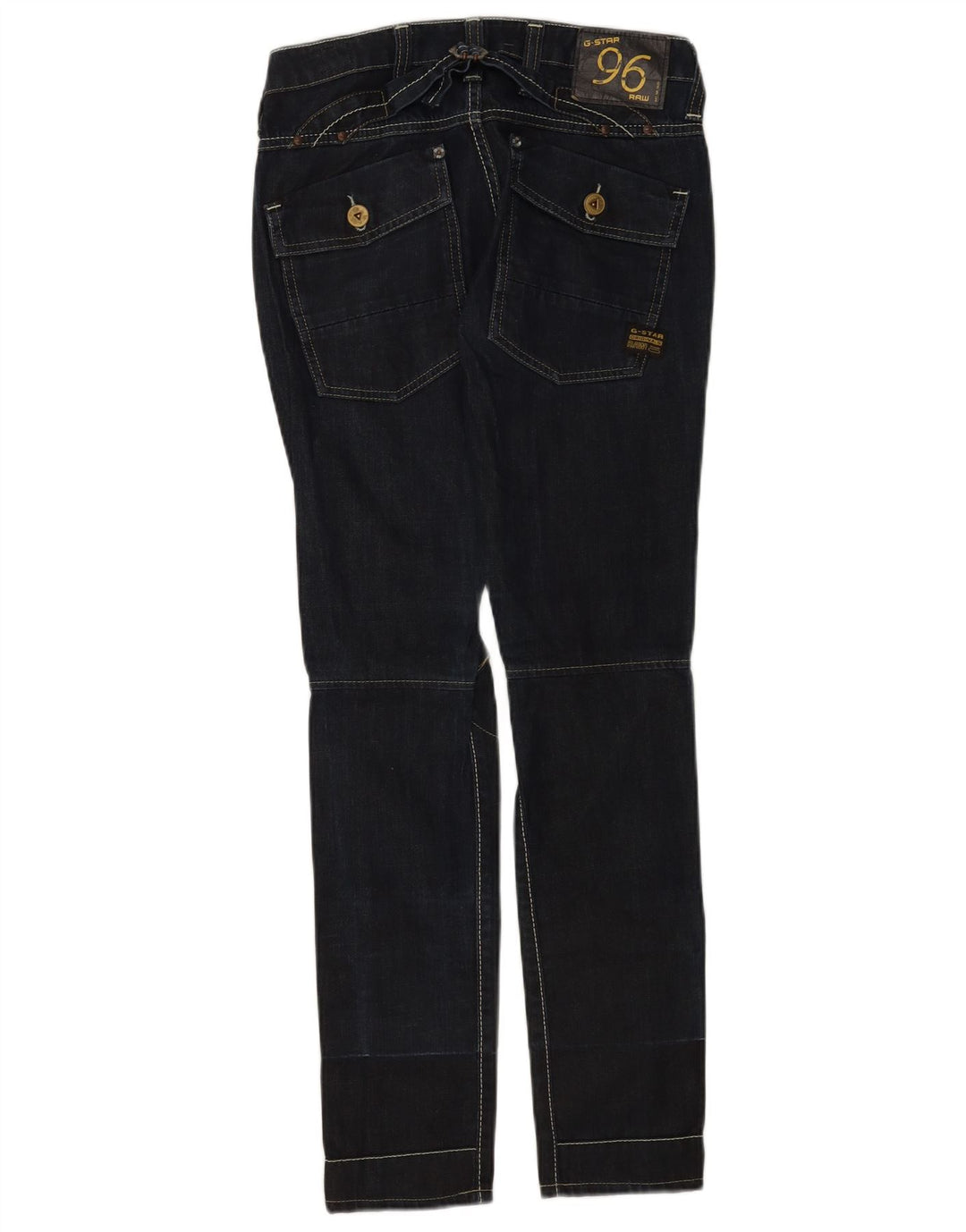 Jeans slim feminino G-Star W26 L32 algodão azul marinho
