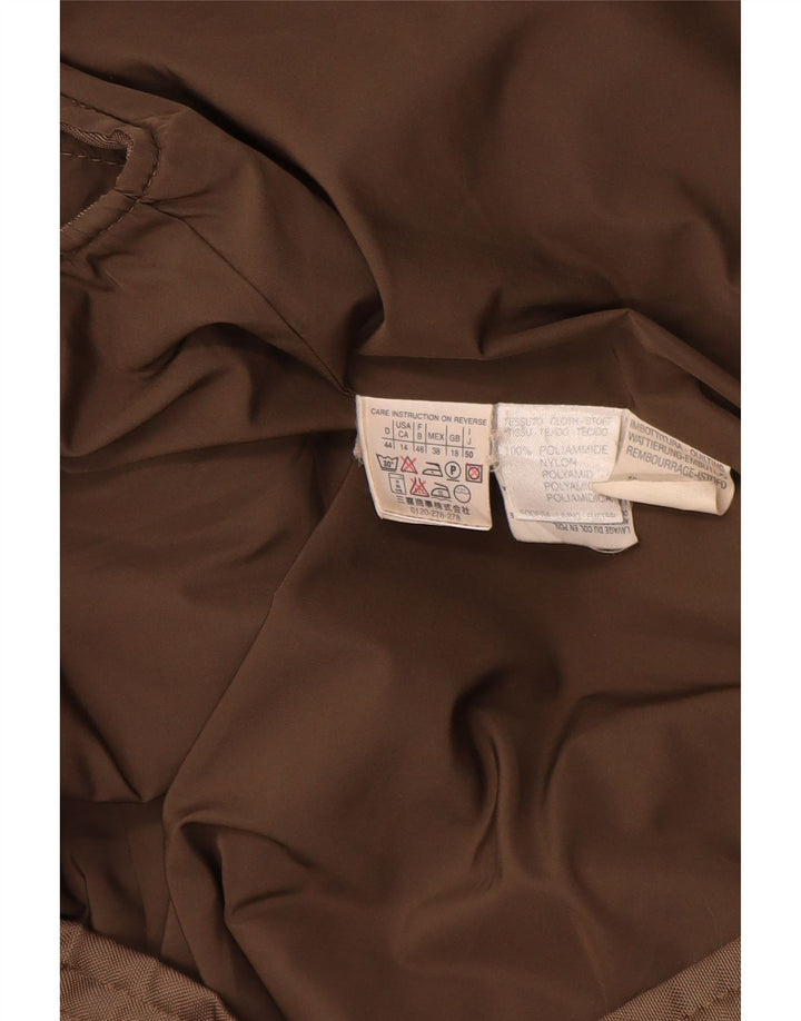 Sobretudo feminino Marella com capuz UK 18 XL marrom poliamida