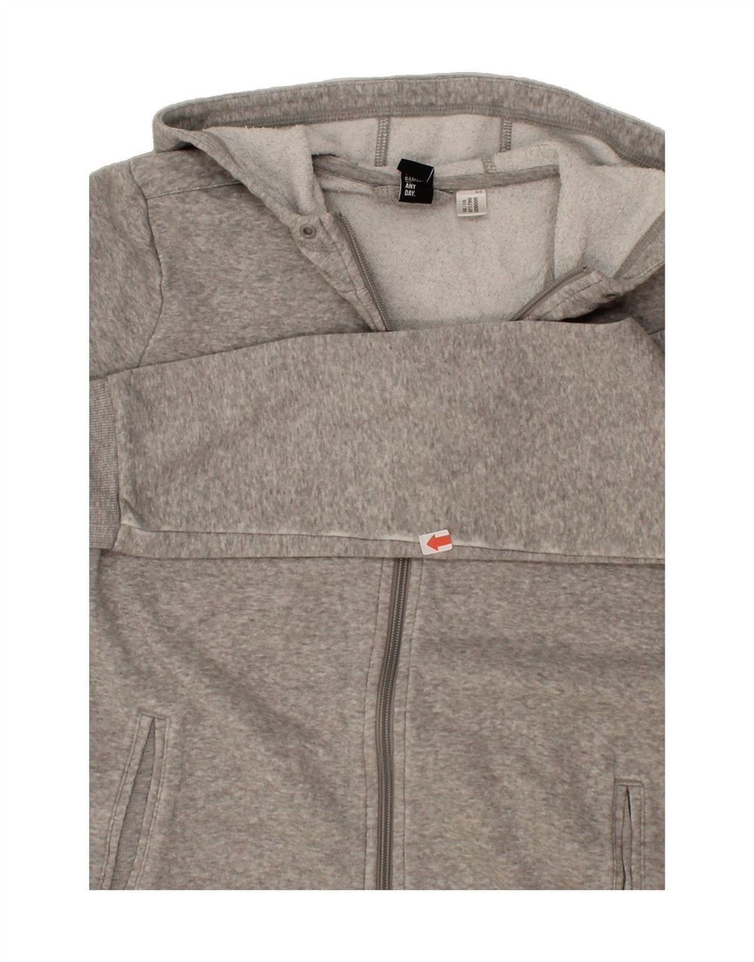 ADIDAS Womens Graphic Zip Hoodie Sweater UK 12 Medium Grey Colourblock Vintage Adidas and Second-Hand Adidas from Messina Hembry 