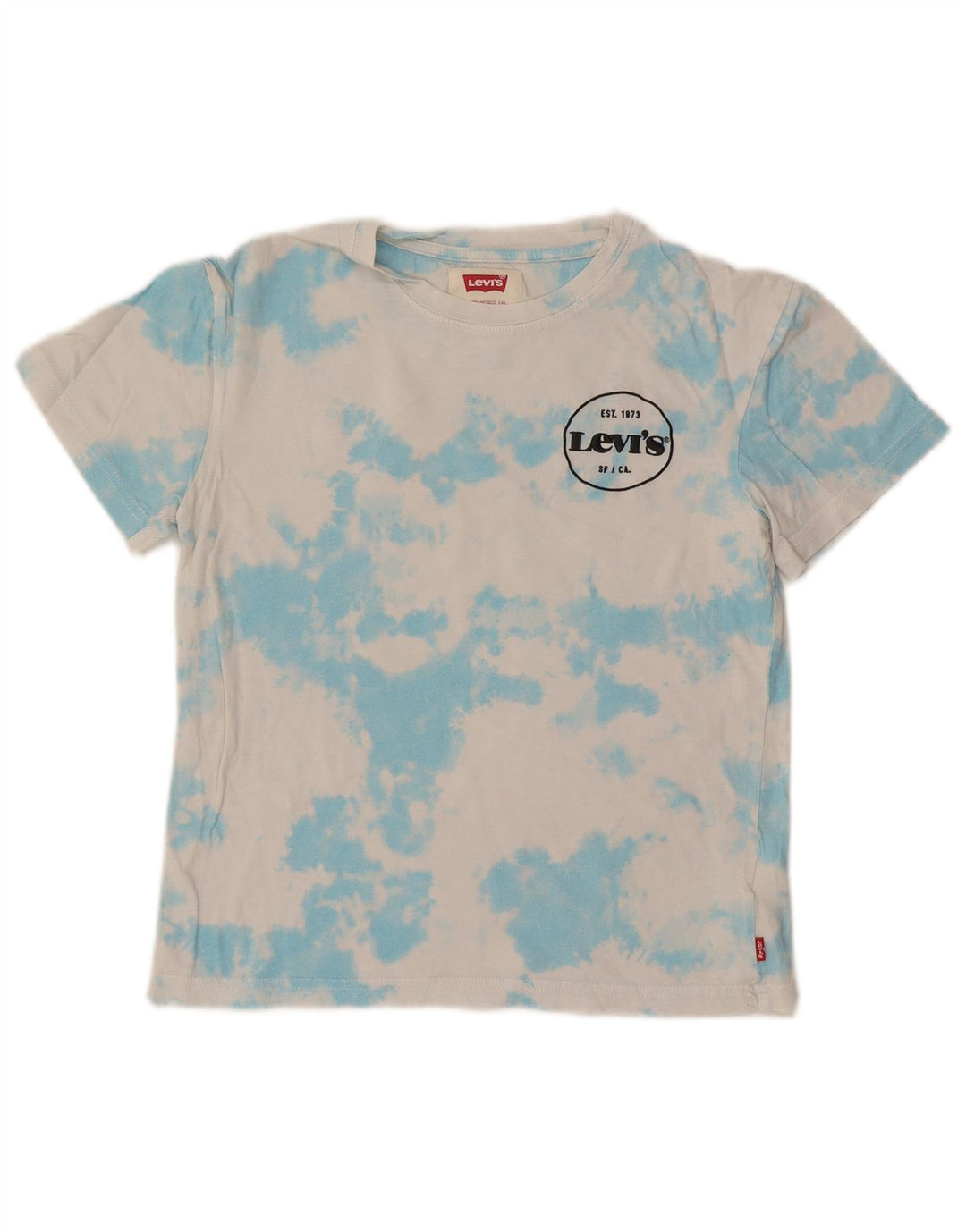 Camiseta LEVI'S Boys Top 11-12 Anos Azul Tie Dye Algodão