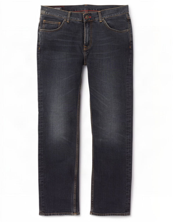 Jeans retos masculinos Tommy Hilfiger W36 L32 algodão azul marinho