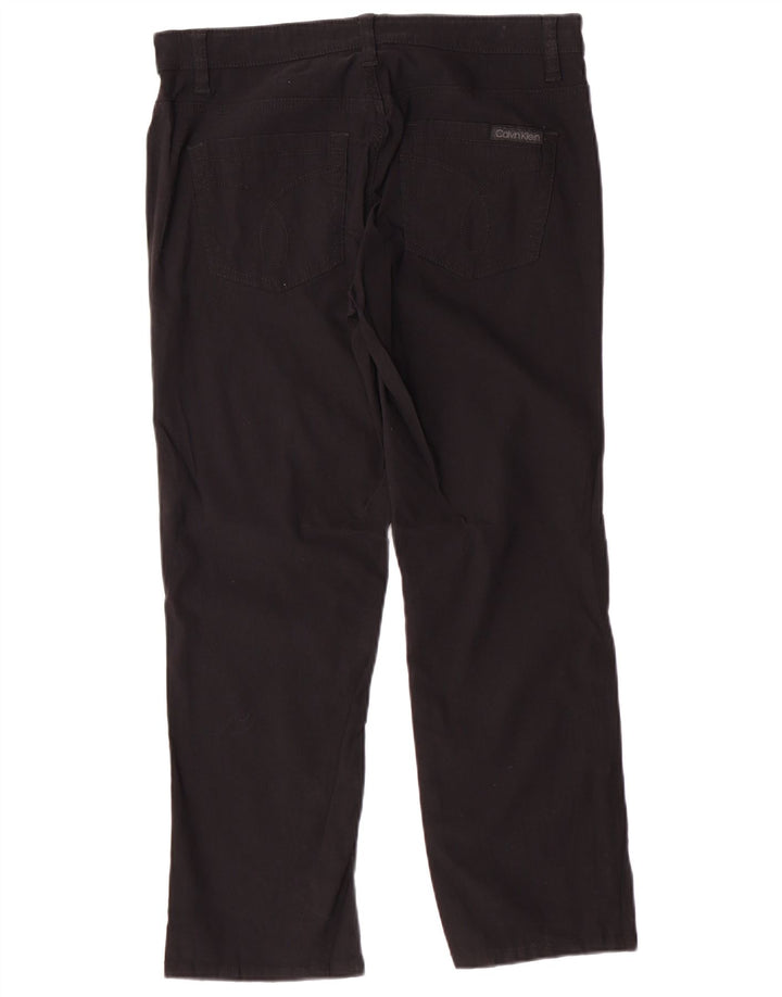 Calça jeans feminina Calvin Klein casual US 6 pequena W32 L26 preta clássica