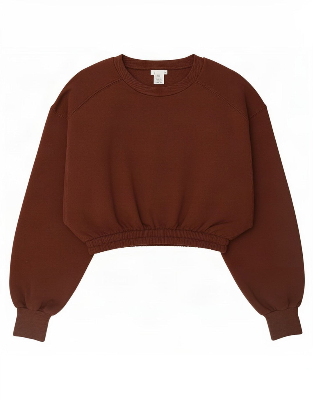 Zara Womens Crop Sweatshirt Jumper Reino Unido 10 Pequeno Marrom