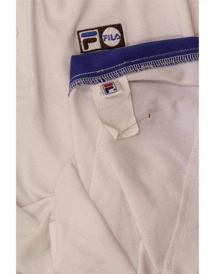 Camisa polo masculina FILA XL branco colorblock poliéster