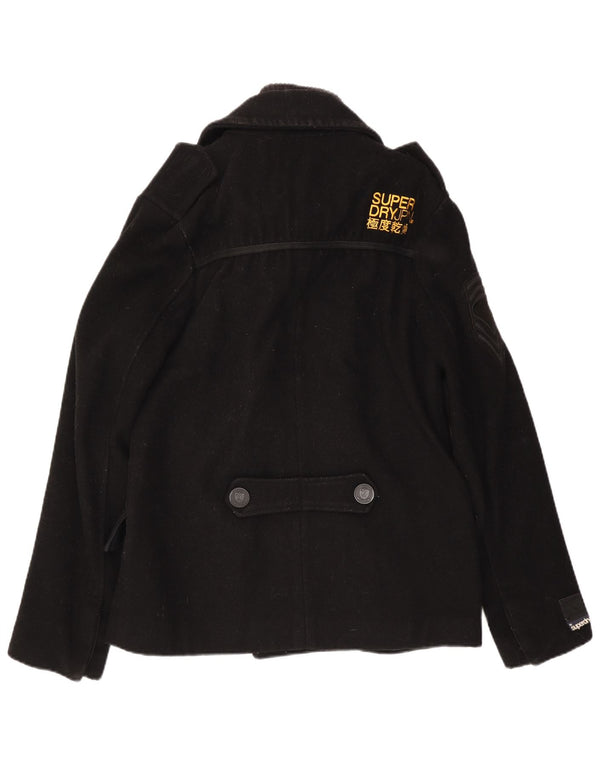 Casaco masculino Pea SUPERDRY UK 40 grande lã preta