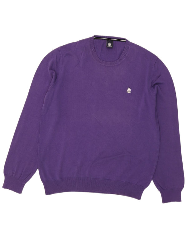 Marina Yachting Suéter masculino com gola redonda 2XL algodão roxo