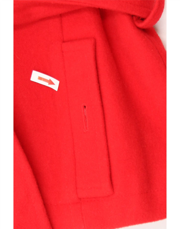 Jaqueta militar feminina Moschino UK 12 lã vermelha média