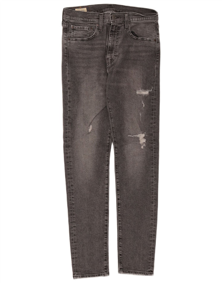 Levi's Mens 512 Distressed Slim Tapered Jeans W32 L32 Grey Cotton