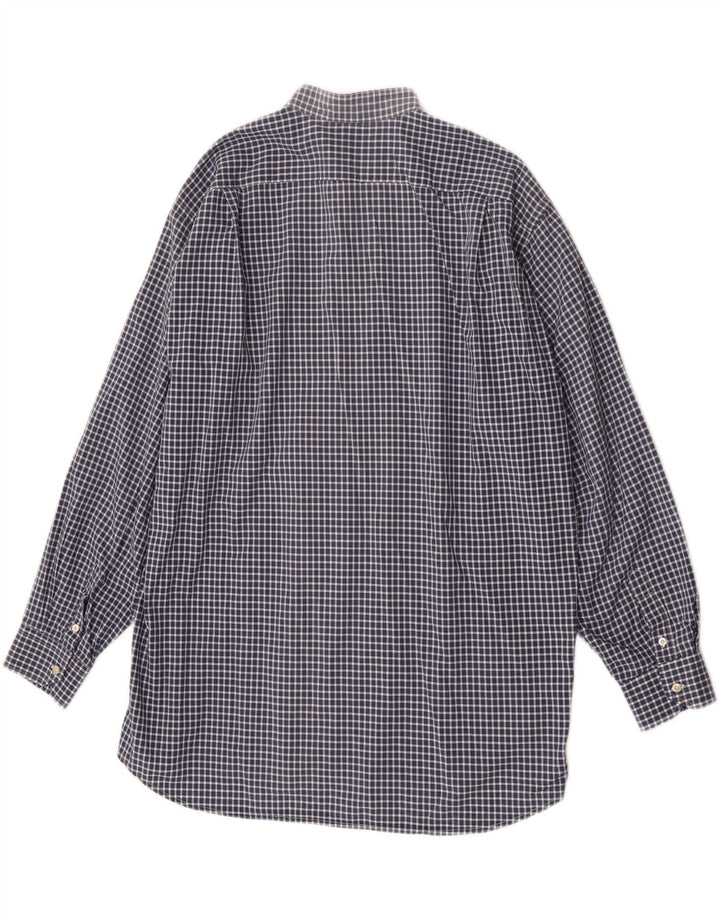 Camisa masculina Lacoste tamanho 41 grande azul marinho guingão