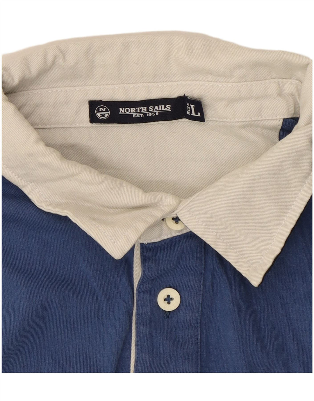 Camisa polo masculina North Sails grande algodão colorblock azul