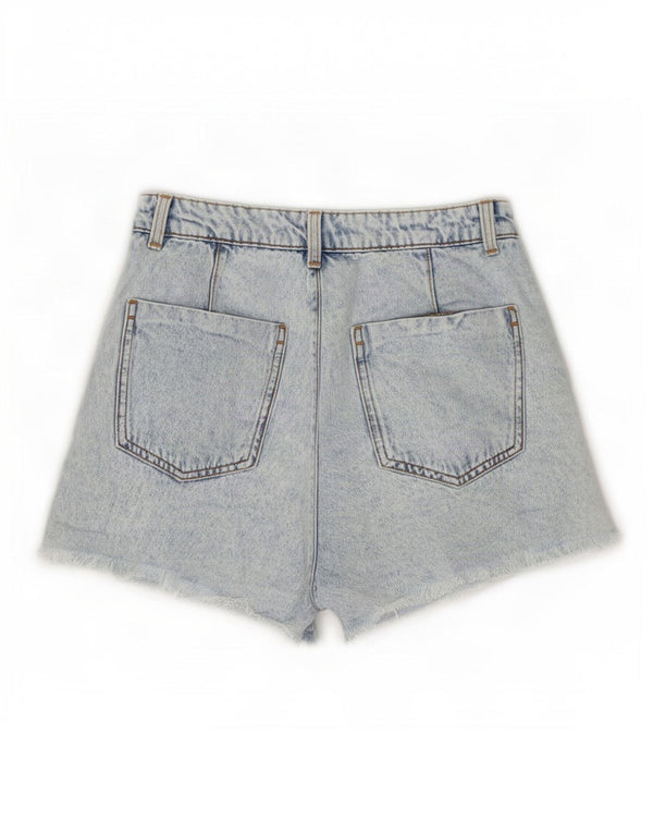 Shorts jeans feminino Zara XS W24 azul algodão