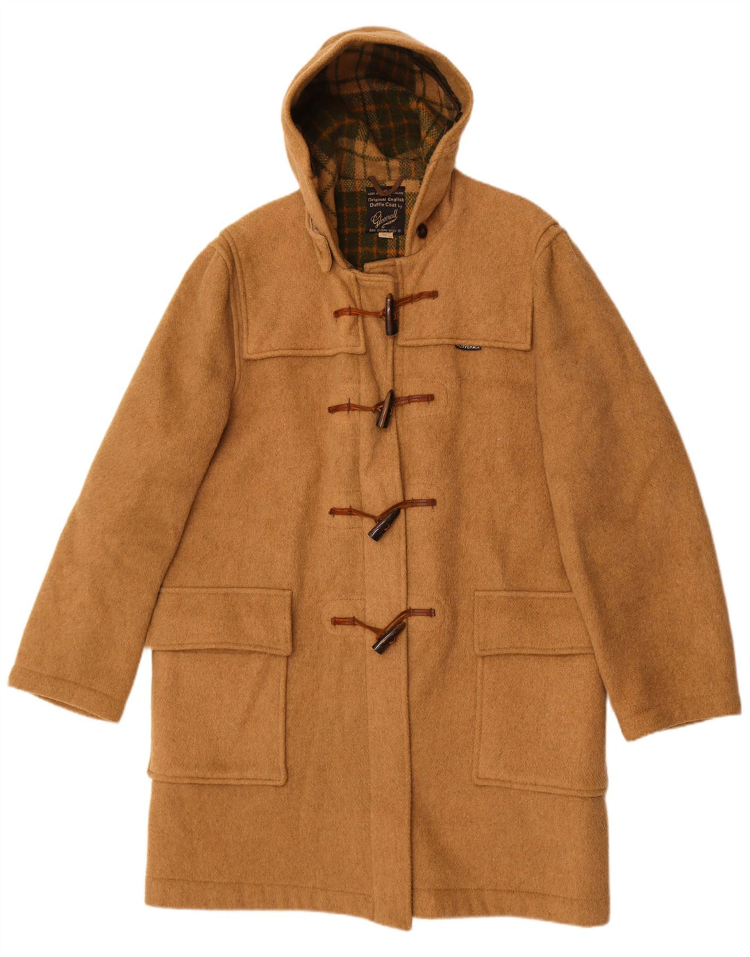 Gloverall Casaco feminino com capuz e lã bege UK 42 XL