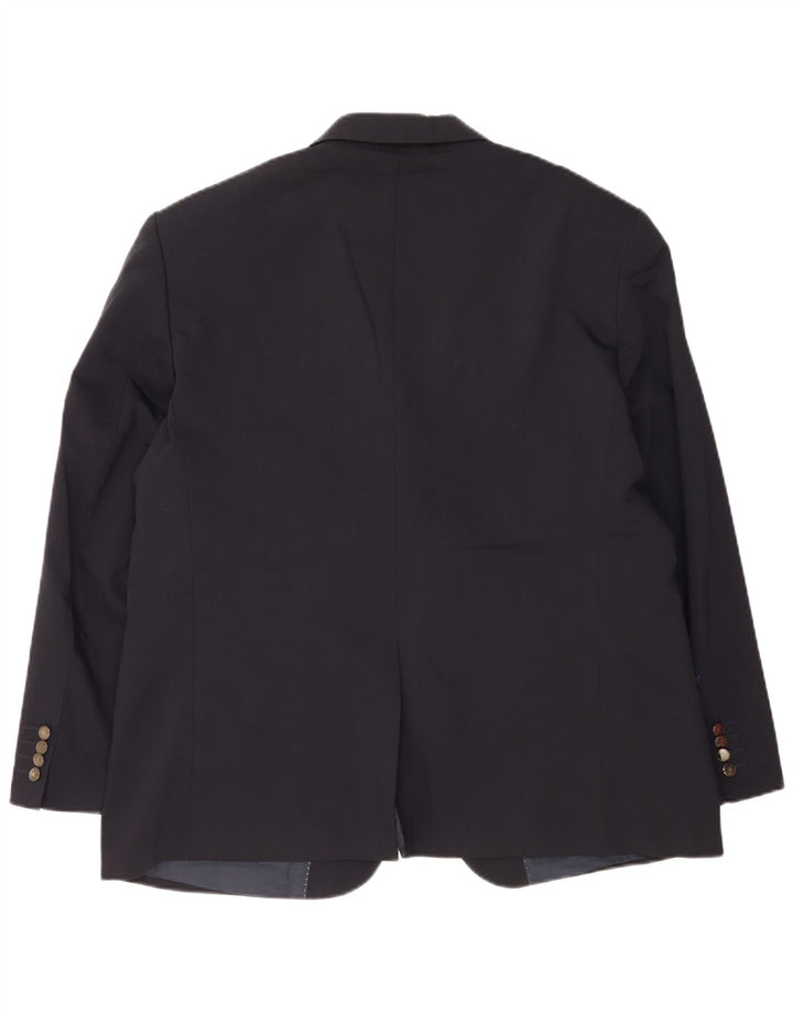 Jaqueta blazer masculina Marks & Spencer curta de 2 botões Reino Unido 40 grande azul marinho