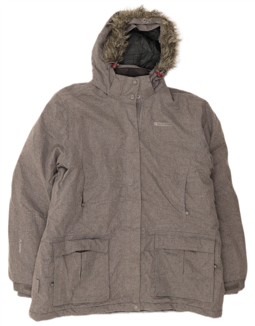 Jaqueta corta-vento feminina com capuz Mountain Warehouse UK 20 2XL cinza