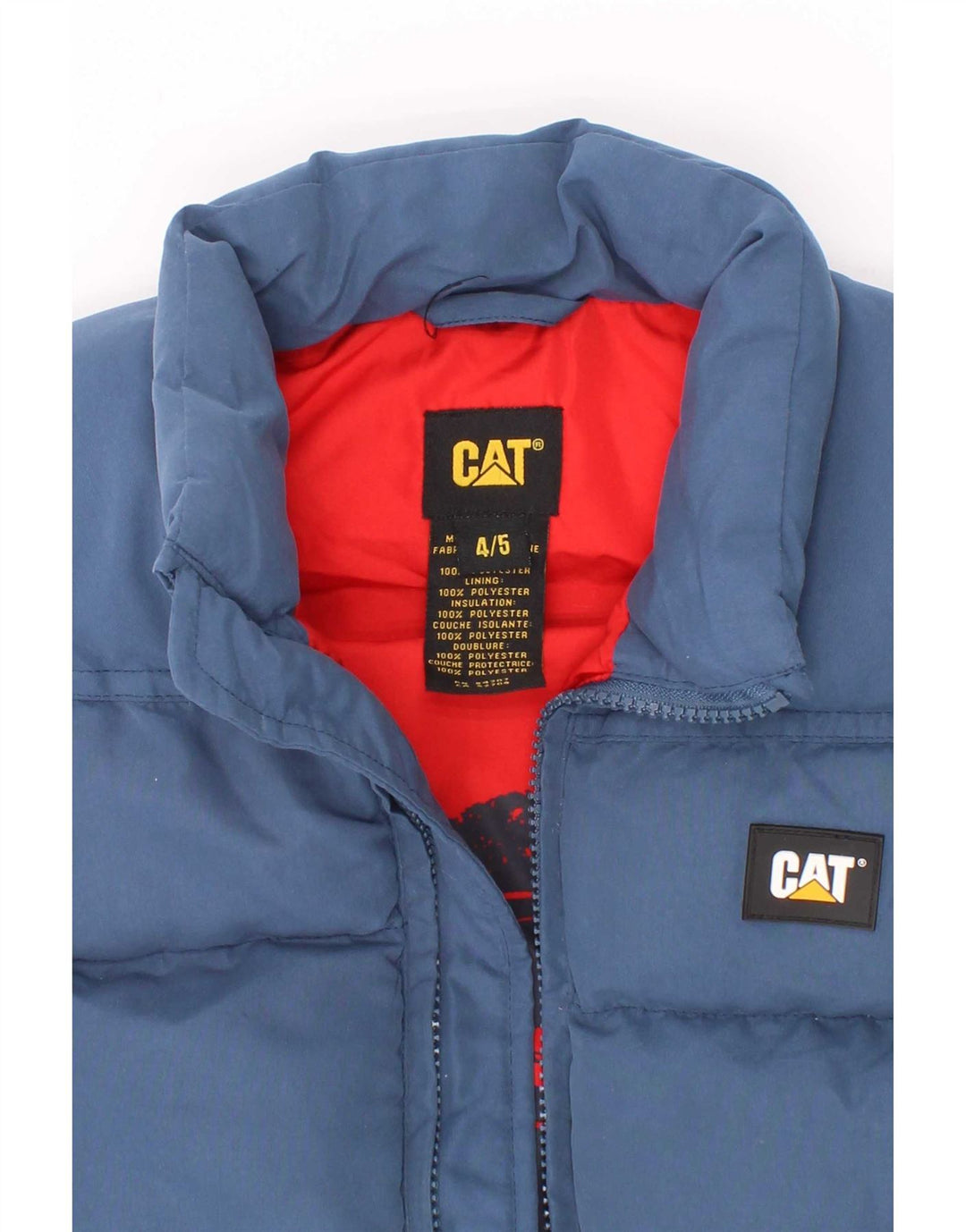 Colete acolchoado Caterpillar Boys 4-5 anos poliéster azul