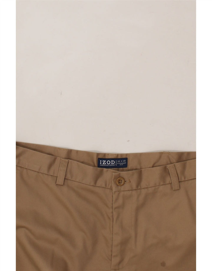 IZOD Mens Straight Chino Trousers W34 L29  Beige Cotton Vintage Izod and Second-Hand Izod from Messina Hembry 