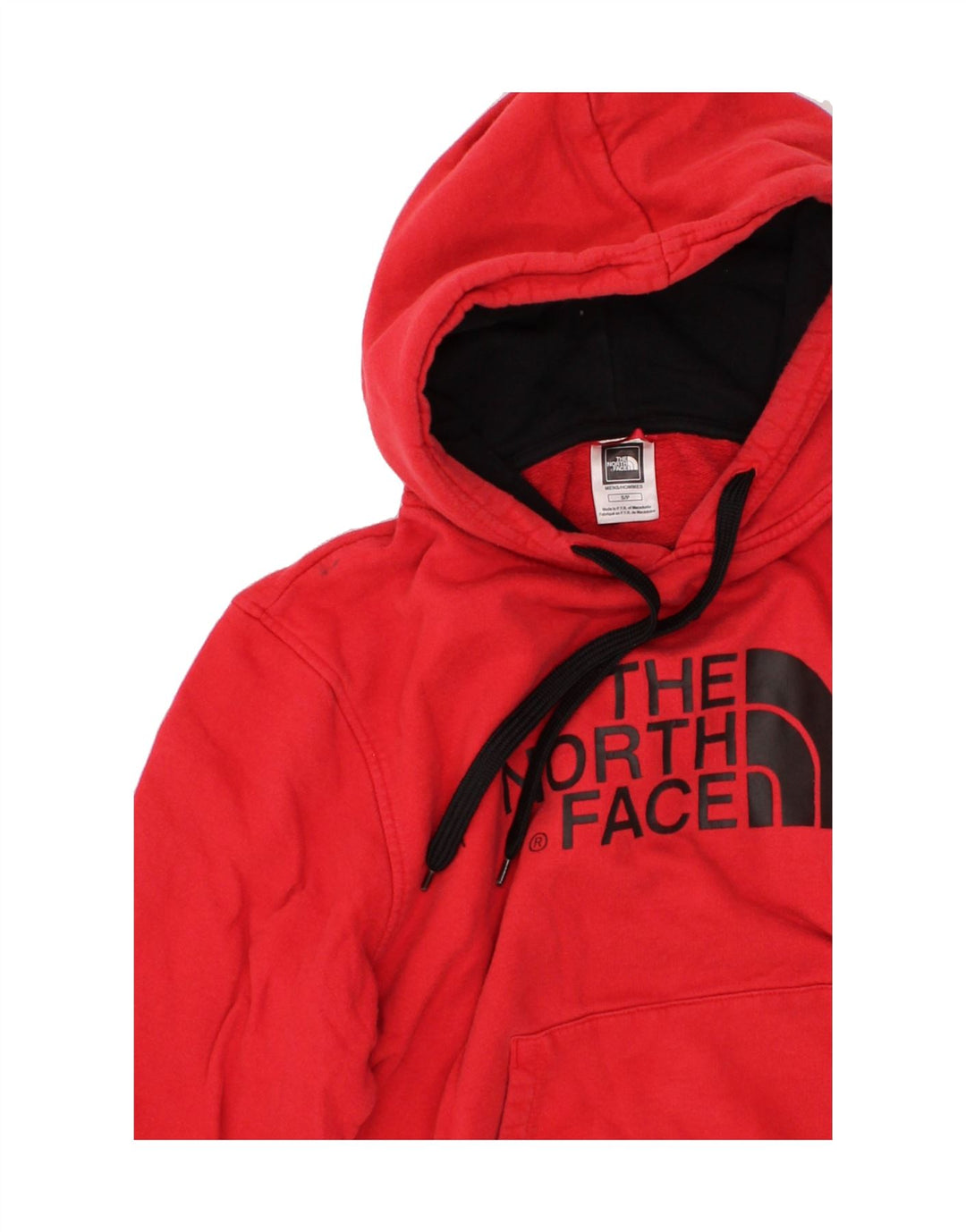 THE NORTH FACE Mens Graphic Hoodie Jumper Small Red Cotton Vintage The North Face and Second-Hand The North Face from Messina Hembry 