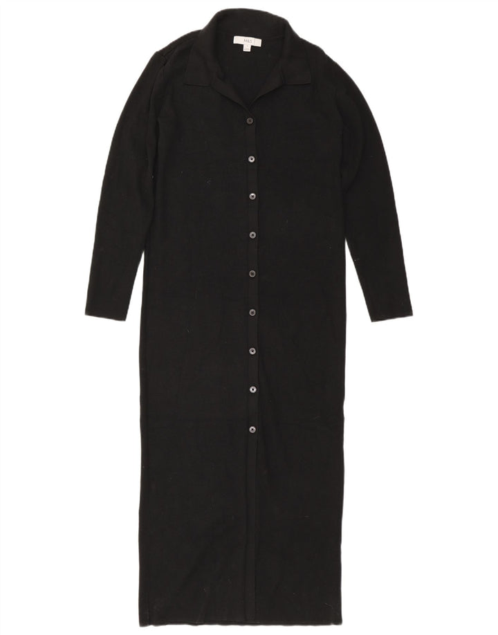 Vestido jumper feminino Marks & Spencer Reino Unido 10 pequeno preto viscose