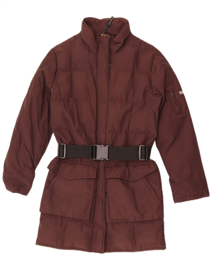 Casaco acolchoado feminino Woolrich UK 10 pequeno algodão marrom