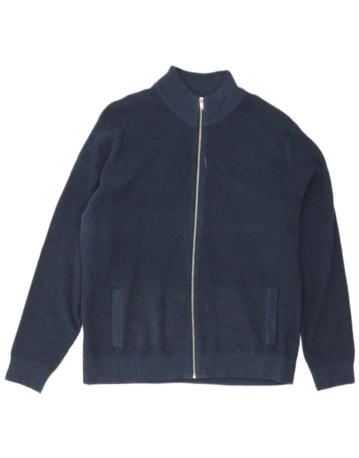 Suéter cardigã masculino Marks & Spencer XL azul marinho poliéster