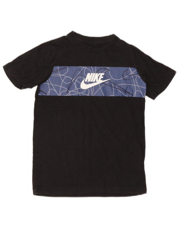 Camiseta Nike Boys Graphic Top 10-11 Anos Médio Preto Geométrico Algodão