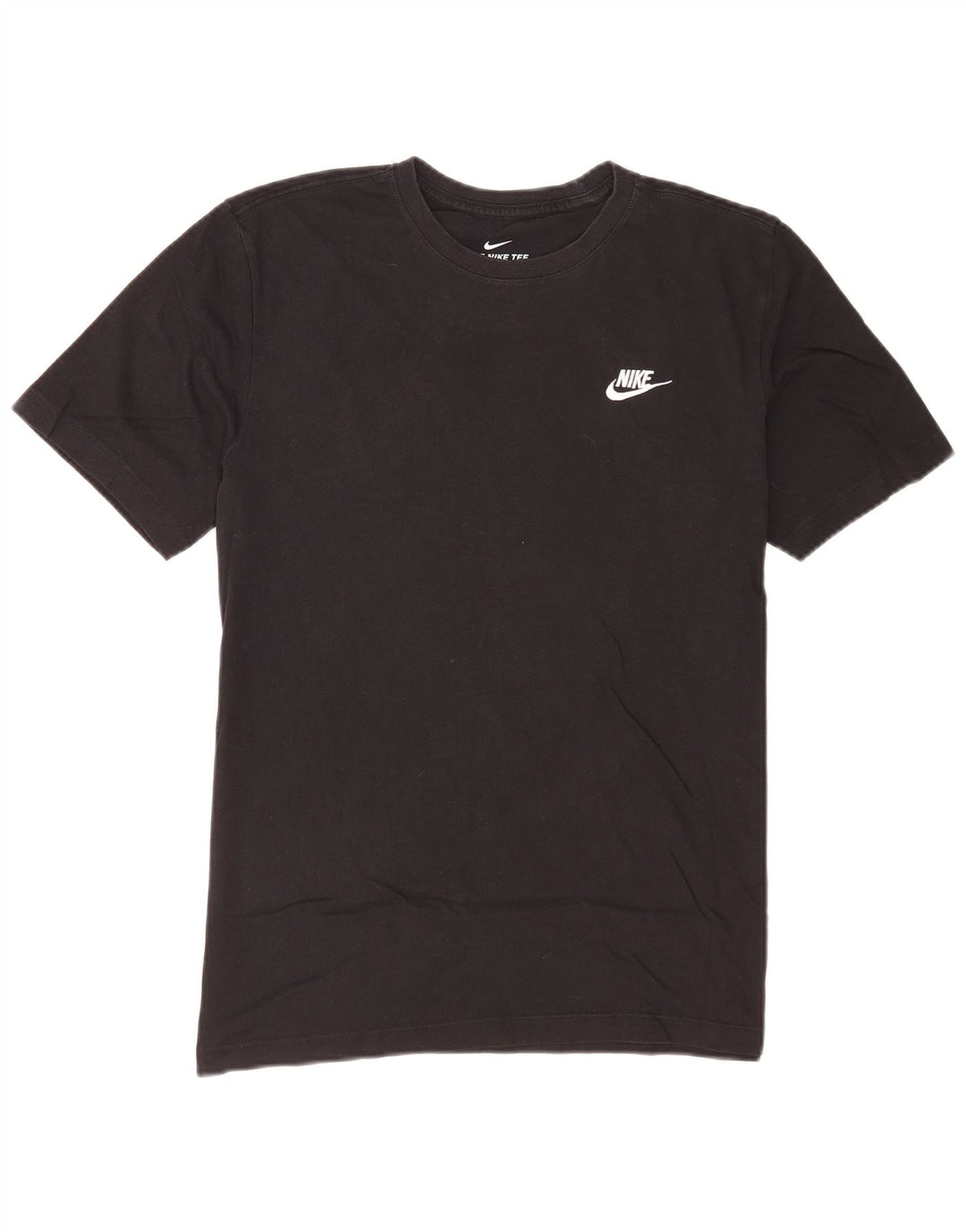 Nike Mens Camiseta Top Médio Algodão Preto