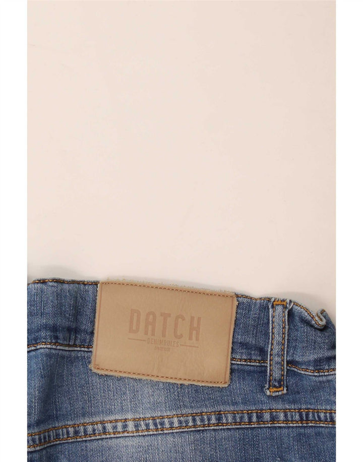 Datch Shorts jeans femininos com gráficos desgastados grandes W32 Azul
