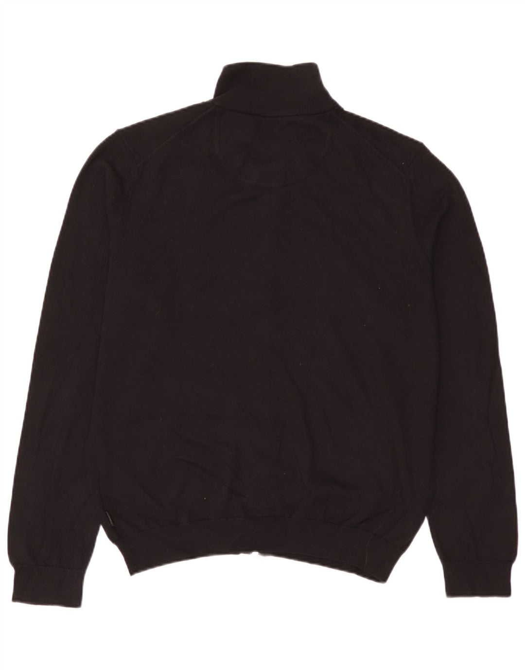 Suéter cardigã masculino Hugo Boss regular fit grande algodão preto