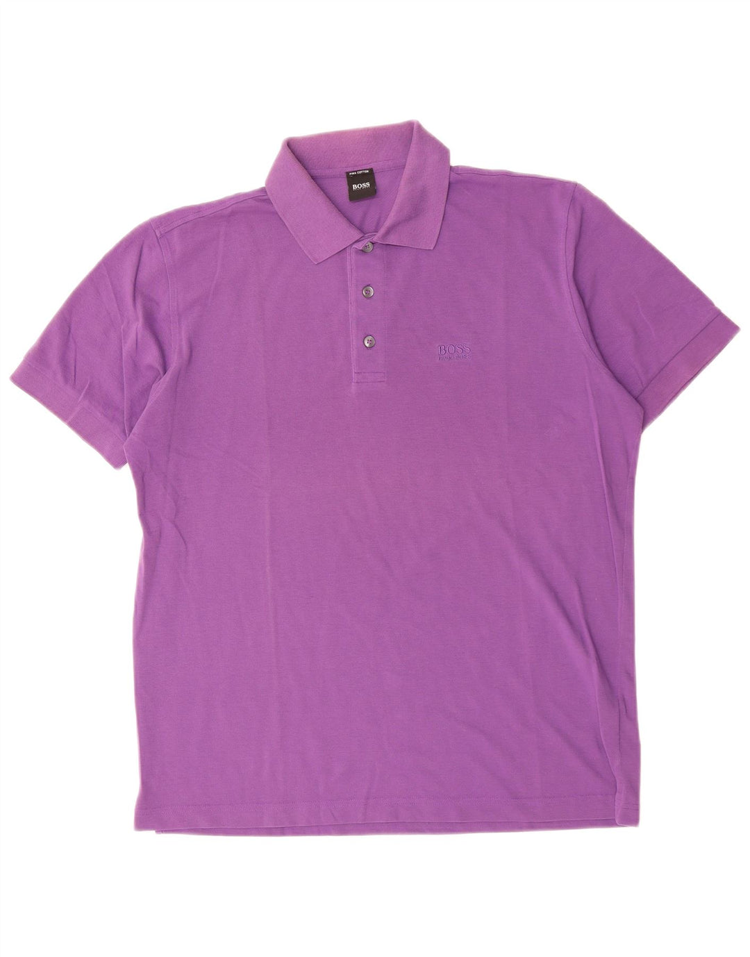 Camisa polo masculina HUGO BOSS algodão roxo médio
