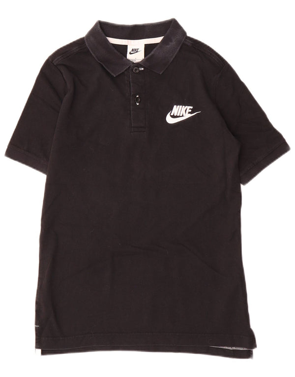 Camisa polo masculina Nike 12-13 anos grande algodão preto