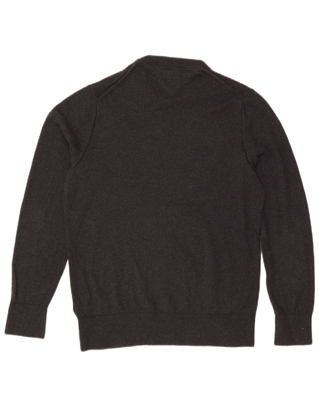 Suéter masculino Tommy Hilfiger com gola redonda e algodão cinza médio