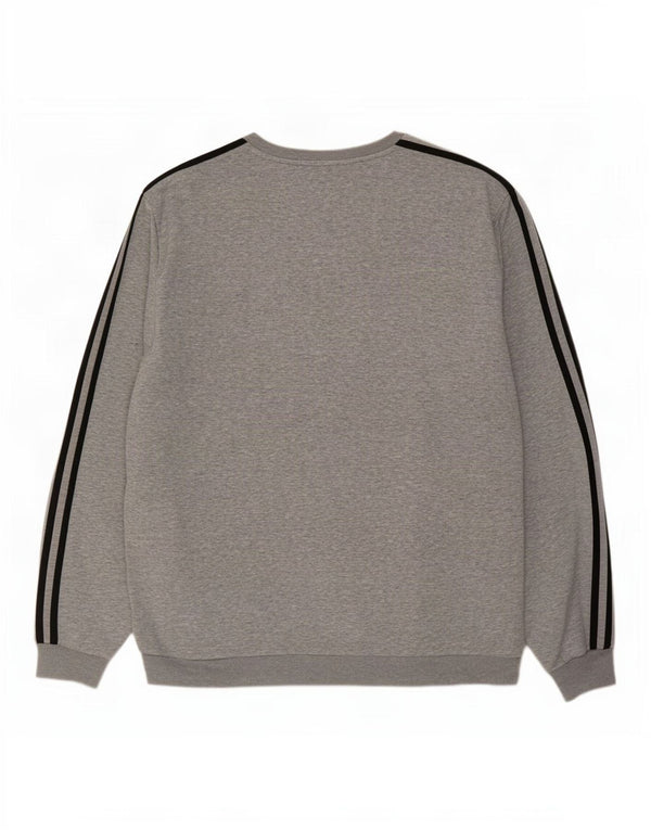Adidas Mens Moletom Jumper XL Cinza Flecked Algodão
