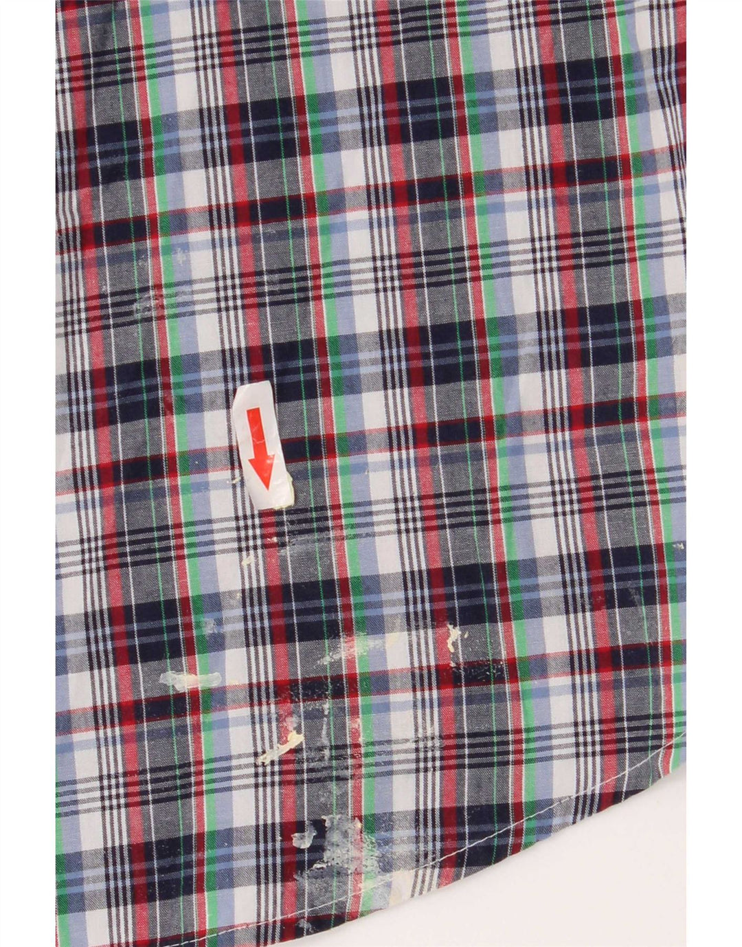 Camisa masculina de manga curta Chaps Easy Care 2XL algodão xadrez multicolorido